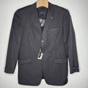 Fubu The Collection Men's Black Tuxedo Jacket L44 W38 Wool blend‎ H2-BFW17 READ